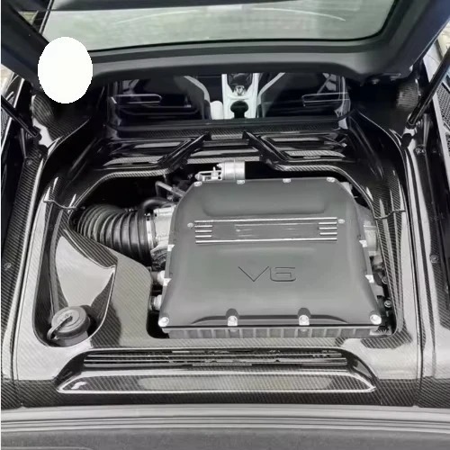 Dry Carbon Fiber OEM Style Engine Cover Interior for Lotus Emira Engine Bay Cover
